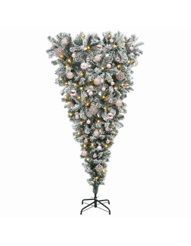 Albero di Natale artificiale rovesciato con rami snodati 150 cm