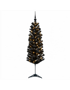 Albero di Natale Artificiale Slim con Palline 150 cm 150 LED 2