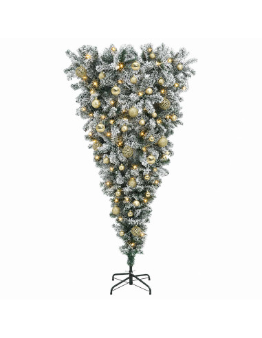 Albero di Natale artificiale rovesciato con rami snodati 150 cm
