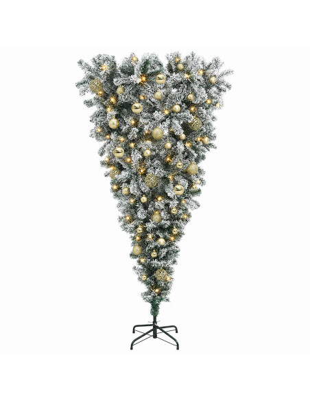 Albero di Natale artificiale rovesciato con rami snodati 150 cm