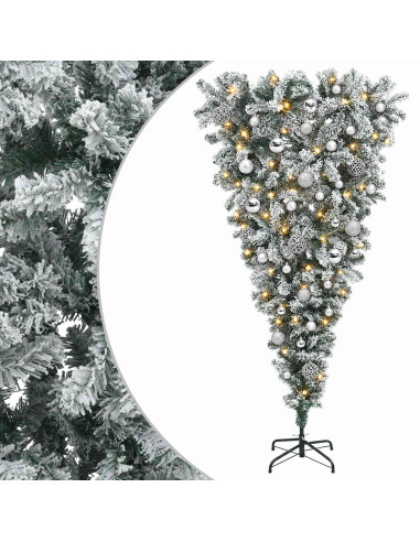 Albero di Natale artificiale rovesciato con rami snodati 150 cm