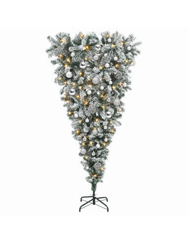 Albero di Natale artificiale rovesciato con rami snodati 150 cm