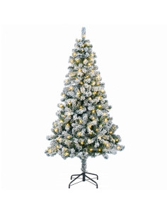 Albero di Natale Artificiale con Rami Pieghevoli 120 cm 150 LED 2