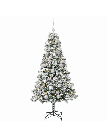 Albero di Natale Artificiale con Palline 120 cm 150 LED