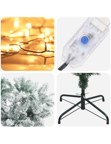 Albero di Natale artificiale rovesciato con rami snodati 150 cm