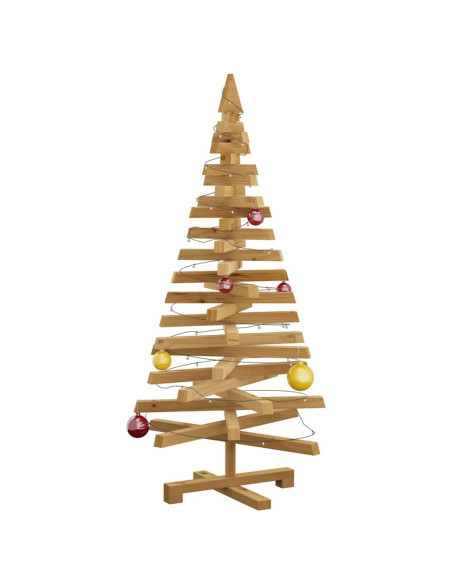 Alberi di Natale Marrone 120 cm Legno di pino massello