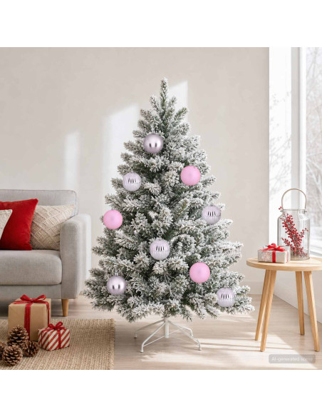 Set di palline di Natale XL 9 pz Rosa Ø 15 cm Plastica