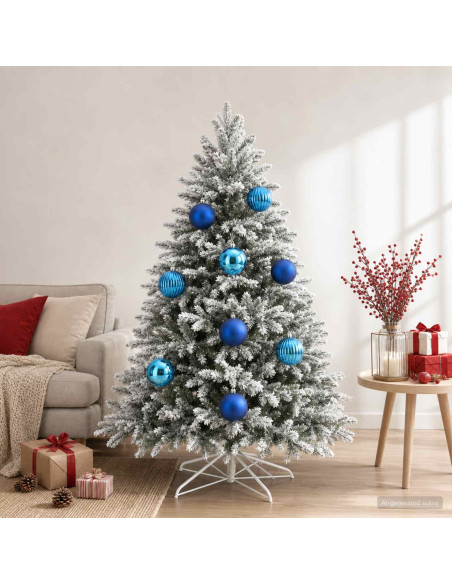 Set di palline di Natale XXL 4 pz Blu Ø 20 cm Plastica
