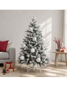 Set di palline di Natale XXL 3 pz Bianco Ø 25 cm Plastica