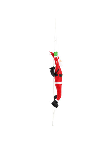 Babbo Natale appeso sulla scala Rosso 30 x 15 x 170 cm