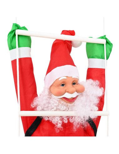 Babbo Natale appeso sulla scala Rosso 30 x 15 x 170 cm