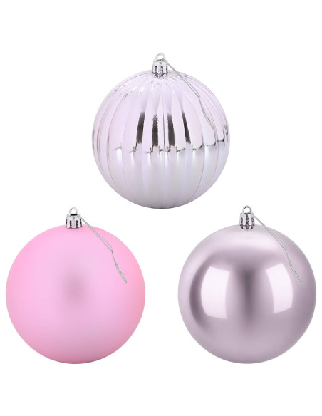 Set di palline di Natale XL 9 pz Rosa Ø 15 cm Plastica