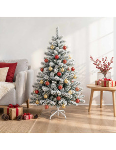 Set di Palline di Natale 30 pz Oro e Rosso Ø 6 cm Plastica