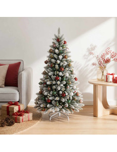 Set di Palline di Natale 30 pz Bianco, rosso e verde chiaro