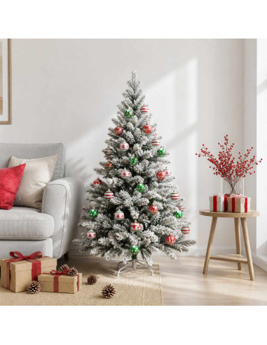 Set di Palline di Natale 30 pz Bianco, rosso e verde Ø 6 cm
