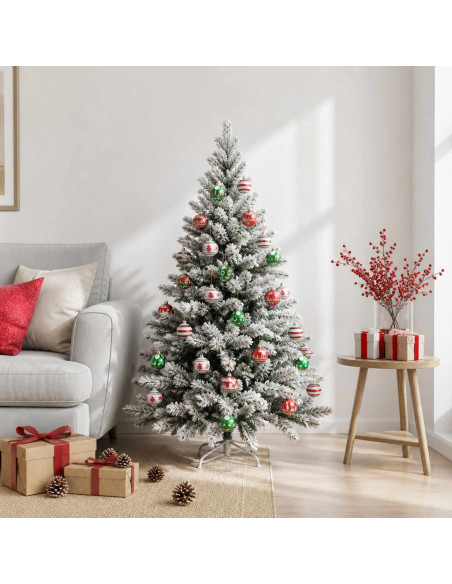 Set di Palline di Natale 30 pz Bianco, rosso e verde Ø 6 cm