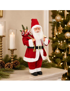 Statuetta di Babbo Natale Rosso 30 cm Poliestere