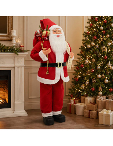 Statuetta di Babbo Natale Rosso 180 cm Poliestere