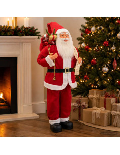 Statuetta di Babbo Natale Rosso 110 cm Poliestere
