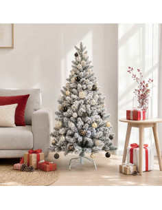 Set di Palline di Natale 88 pz Nero e Oro Ø 6 cm Plastica