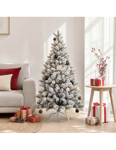 Set di Palline di Natale 88 pz Nero e Oro Ø 6 cm Plastica