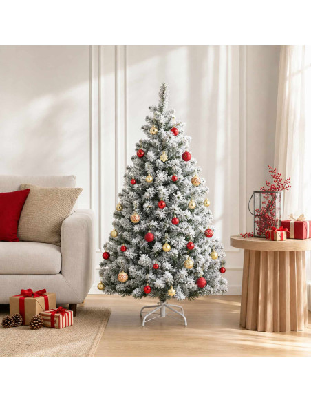 Set di Palline di Natale 88 pz Rosso e Oro Ø 6 cm Plastica
