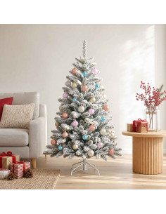 Set di Palline di Natale 88 pz Rosa, oro, marrone e turchese