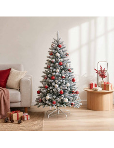 Set di Palline di Natale 32 pz Rosso e Bianco Ø 6 cm Plastica