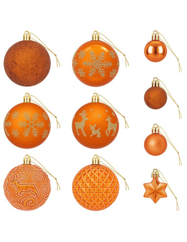 Set di Palline di Natale 88 pz Bronzo Ø 6 cm Plastica