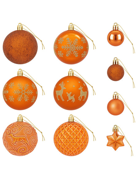 Set di Palline di Natale 88 pz Bronzo Ø 6 cm Plastica