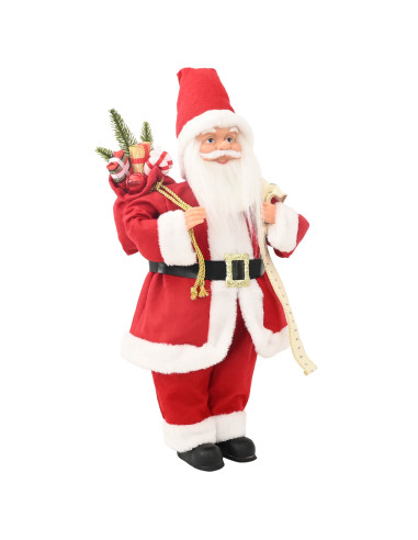 Statuetta di Babbo Natale Rosso 46 cm Poliestere
