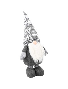 Gnomo di Natale con gambe allungabili Grigio 130 cm Poliestere 2
