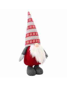 Gnomo di Natale con gambe allungabili Rosso 130 cm Poliestere 2