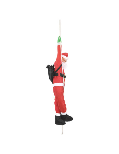 Babbo Natale appeso su corda Rosso 30 x 15 x 130 cm Poliestere