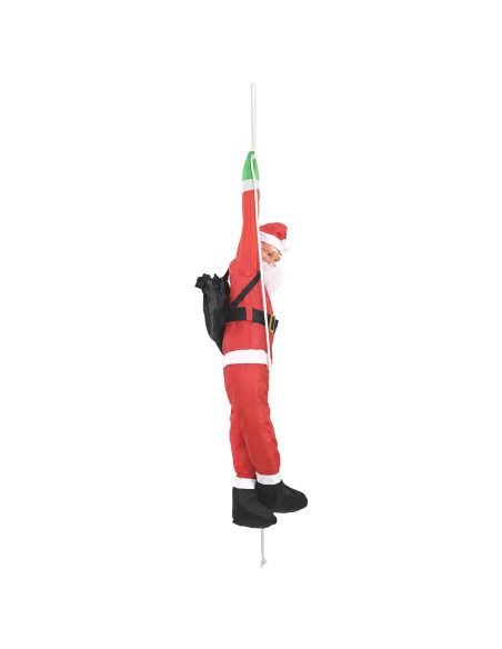 Babbo Natale appeso su corda Rosso 30 x 15 x 130 cm Poliestere