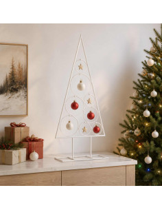 Albero di Natale in Metallo con Supporto Circolare KUOPIO 60 cm