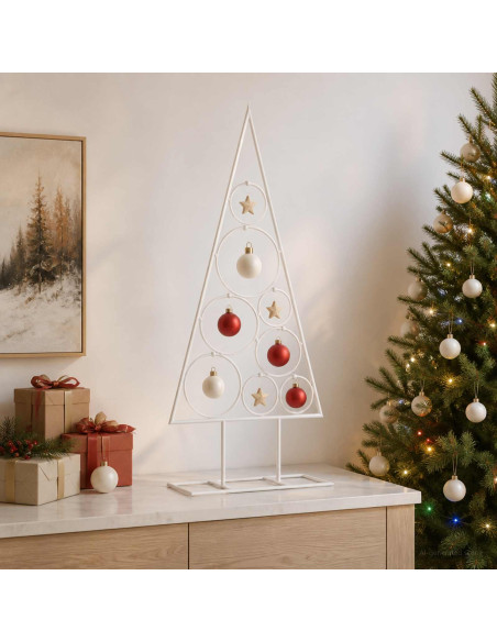 Albero di Natale in Metallo con Supporto Circolare KUOPIO 60 cm
