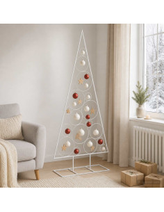 Albero di Natale in Metallo con Supporto Circolare KUOPIO