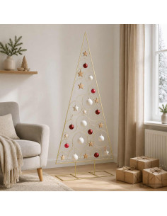 Albero di Natale in Metallo con Supporto Circolare KUOPIO