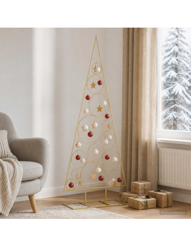 Albero di Natale in Metallo con Supporto Circolare KUOPIO