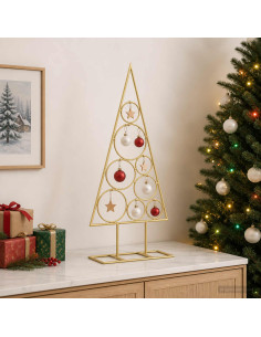 Albero di Natale in Metallo con Supporto Circolare KUOPIO 60 cm