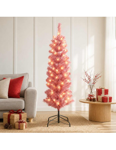 Albero di Natale Artificiale Sottile 120 cm 150 LED