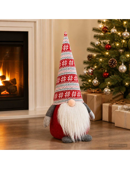Gnomo di Natale Rosso 45 cm Poliestere