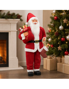 Statuetta di Babbo Natale Rosso 110 cm Poliestere