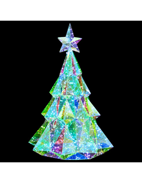Albero di Natale LED iridescente prismatico Multicolore