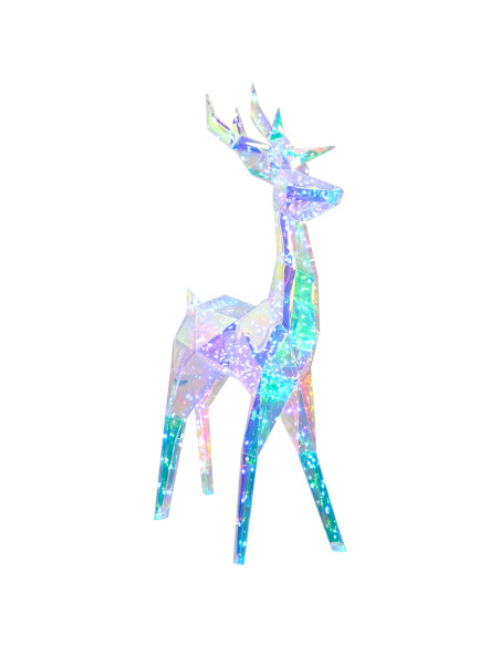 Renna a LED prismatica e iridescente Multicolore