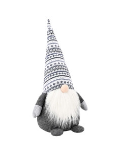 Gnomo di Natale Grigio 80 cm Poliestere 2