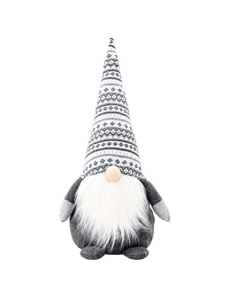 Gnomo di Natale Grigio 80 cm Poliestere