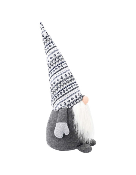 Gnomo di Natale Grigio 80 cm Poliestere