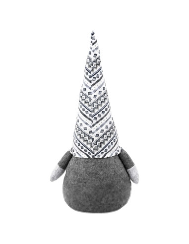 Gnomo di Natale Grigio 80 cm Poliestere